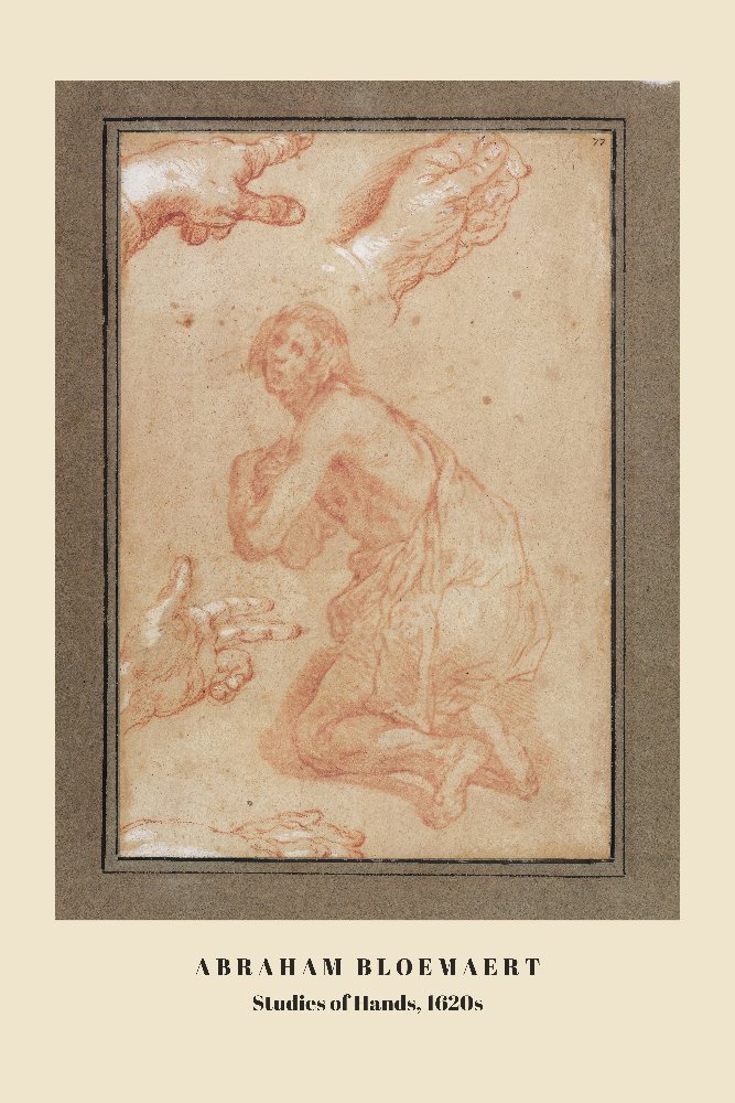 Studies of Hands by Abraham Bloemaert