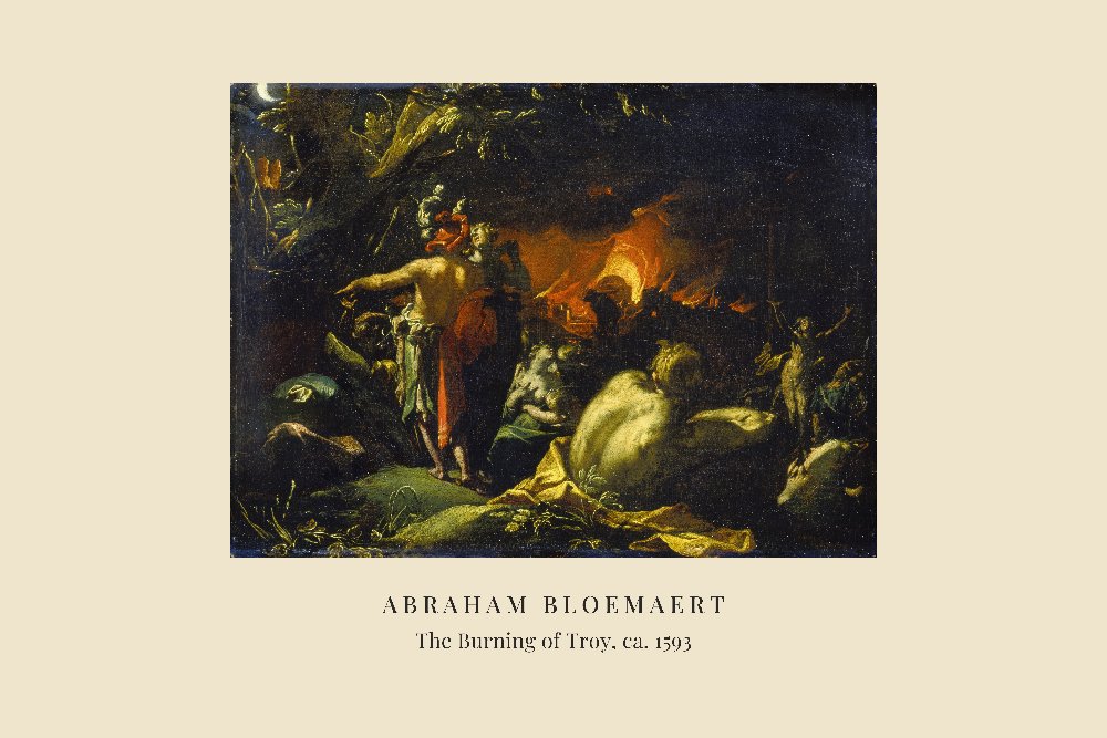 The Burning of Troy by Abraham Bloemaert