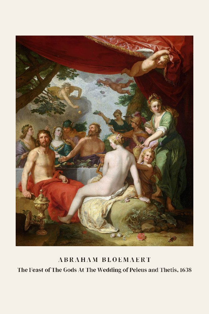 The Feast of The Gods At The Wedding of Peleus and Thetis by Abraham Bloemaert