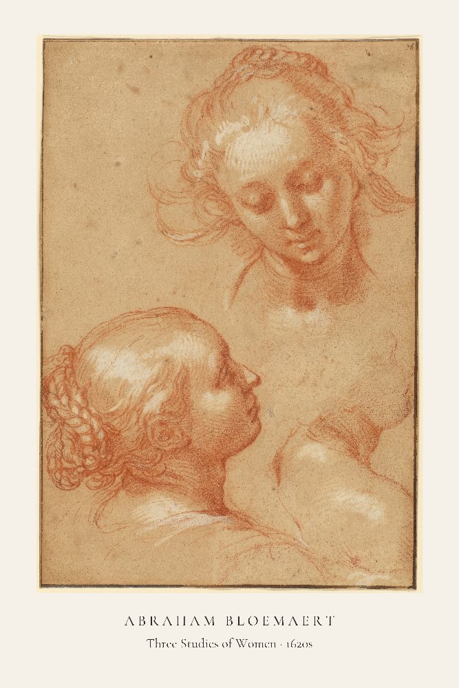 Three Studies of Women by Abraham Bloemaert