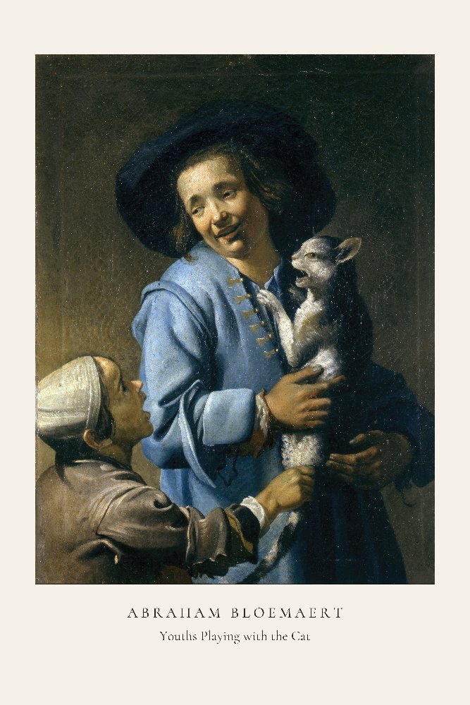Youths Playing with the Cat by Abraham Bloemaert