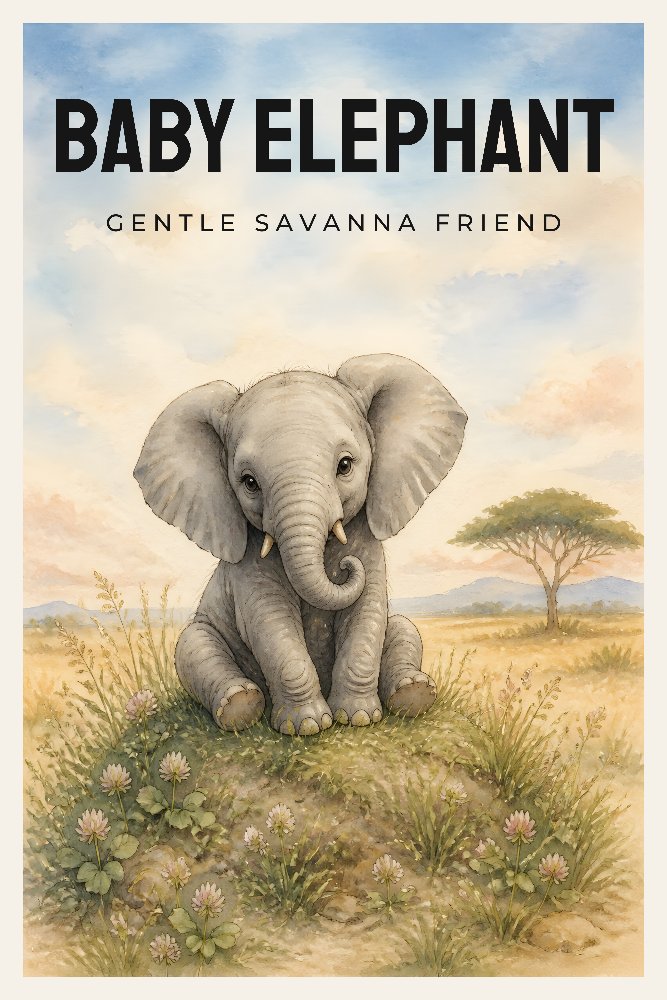 Baby elephant — Little Trunk by Fab Posters