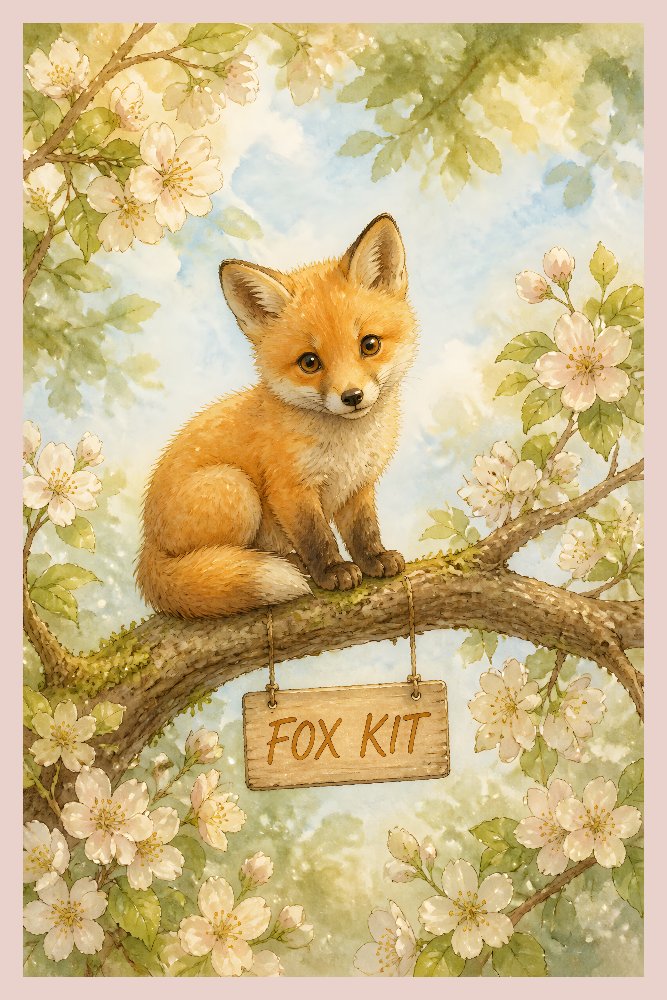 fox kit — Amber Mischief by Fab Posters