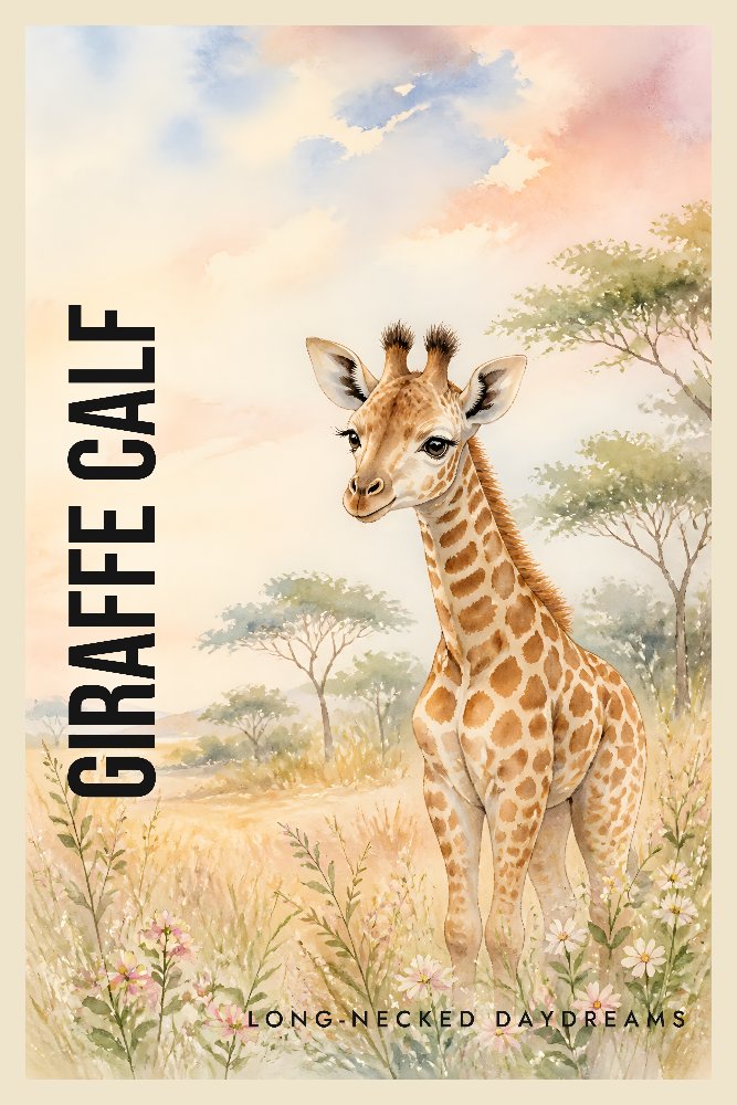 giraffe calf — Tall and Tender by Fab Posters