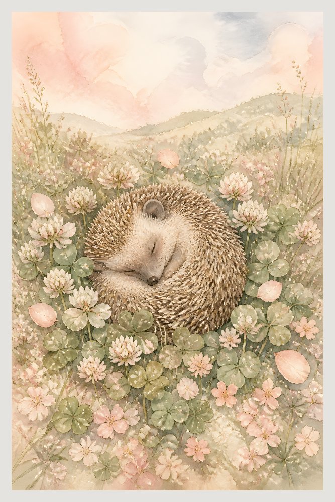 Sleeping Hedgehog by Fab Posters