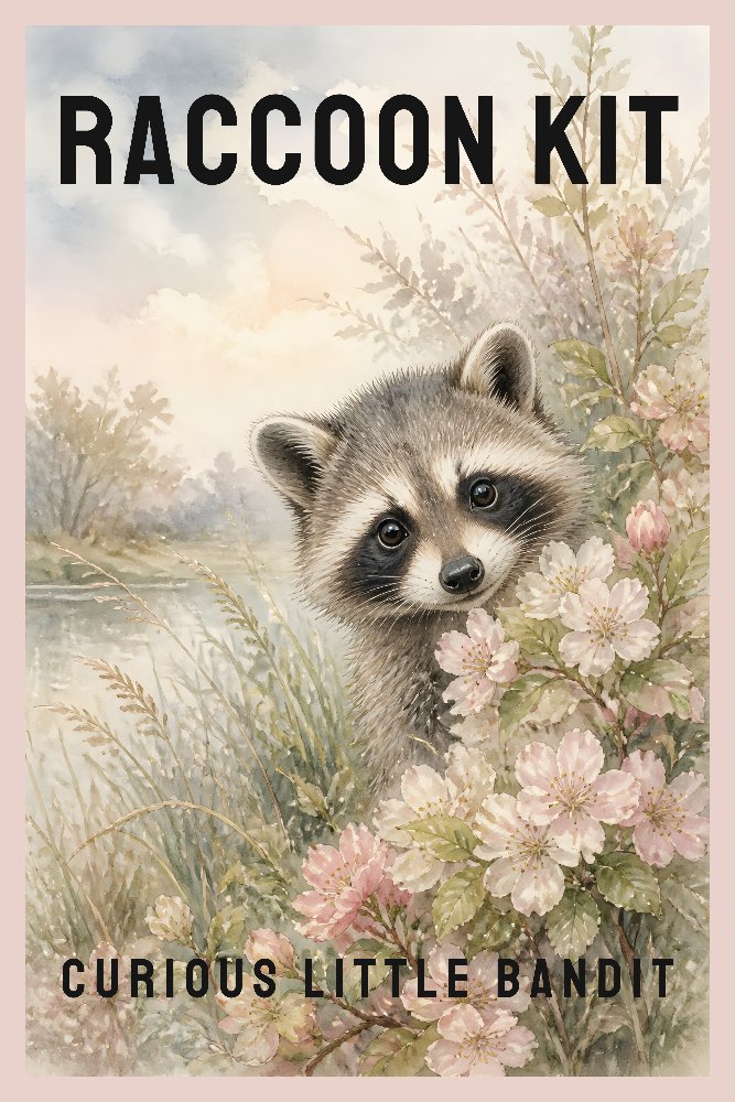 Midnight Raccoon Kit by Fab Posters
