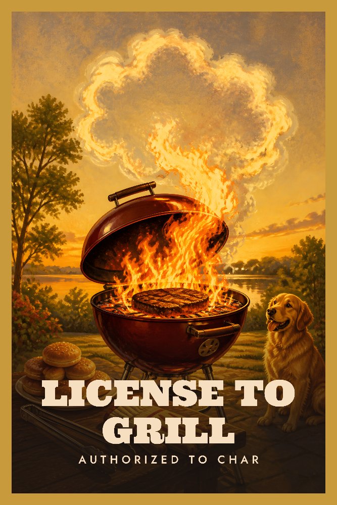 License to Grill by Fab Posters