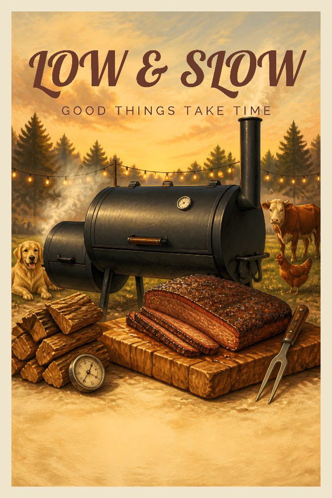 Low & Slow Smoker by Fab Posters