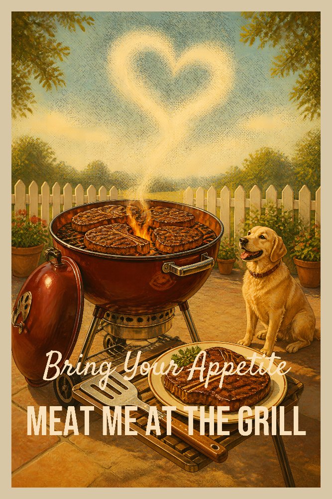 Meat Me at the Grill — Meat Me by Fab Posters
