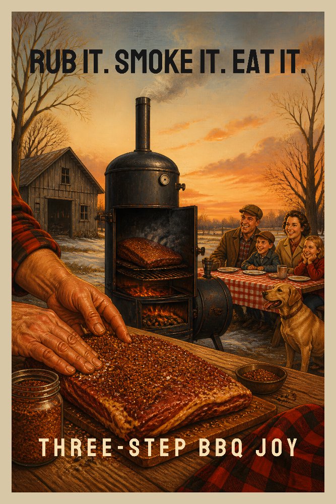 Rub It. Smoke It. Eat It. — Rub, Smoke, Eat by Fab Posters