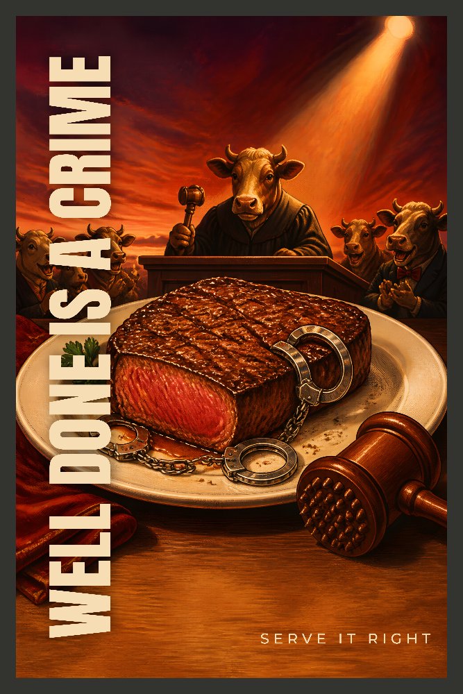 Well Done Is a Crime by Fab Posters