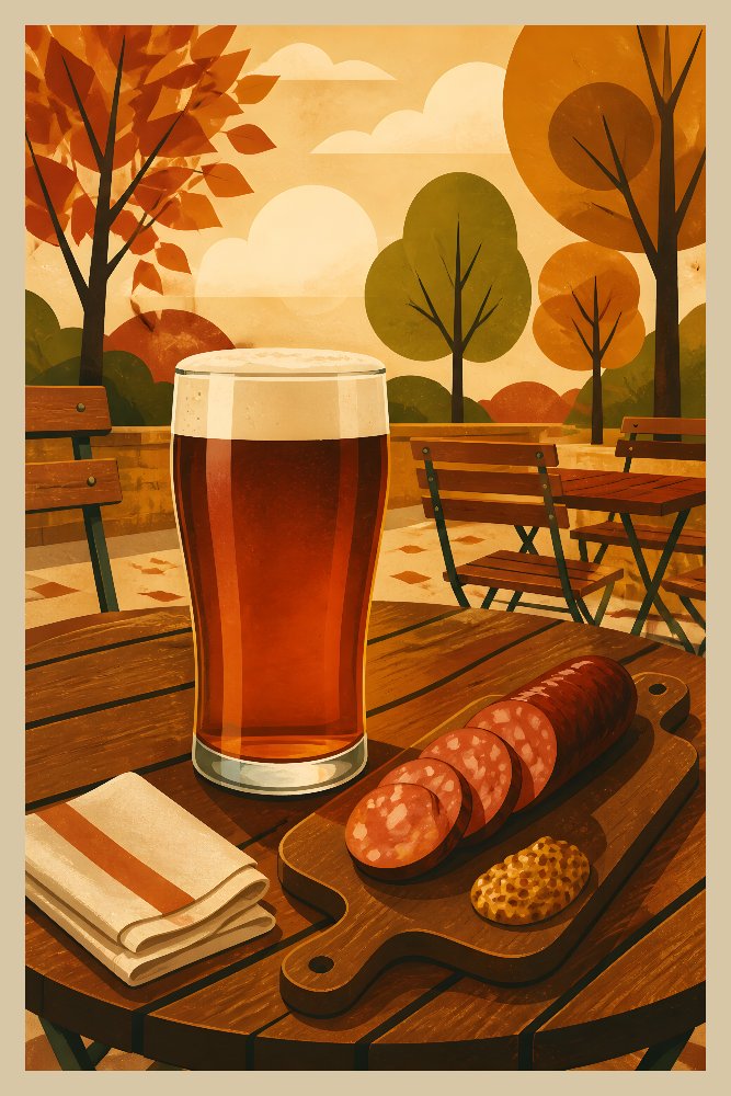 Classic Beer Styles — Amber Vienna Pour by Fab Posters