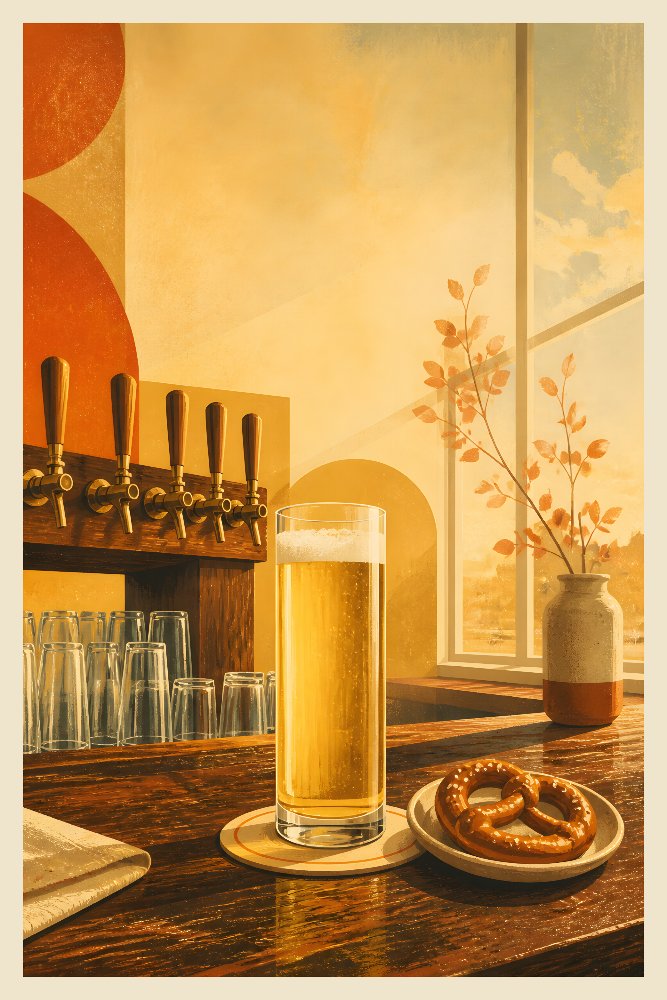 Classic Beer Styles — Sunlit Kölsch Stange by Fab Posters