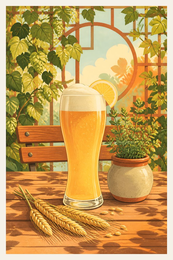 Classic Beer Styles — Wheat & Sunshine by Fab Posters