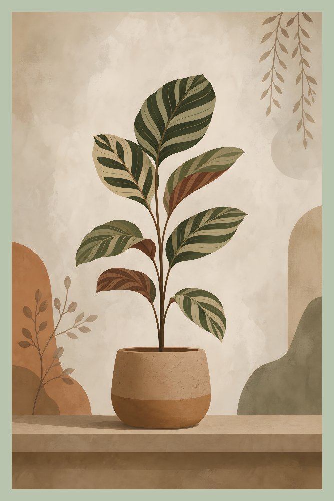 Calathea Quiet Lines by Fab Posters
