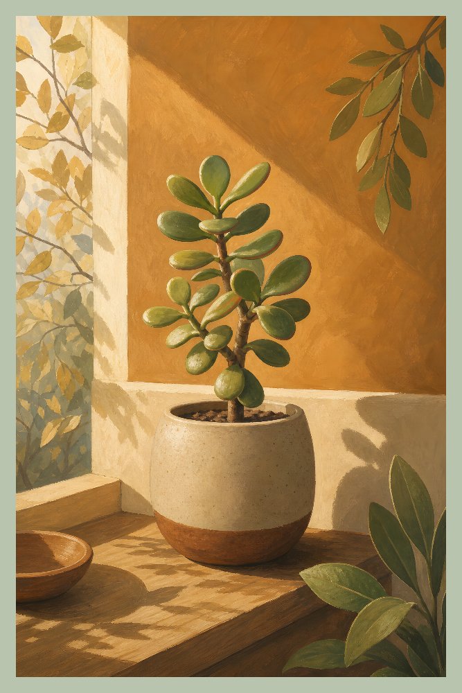 Jade Plant — Jade in Morning Light by Fab Posters