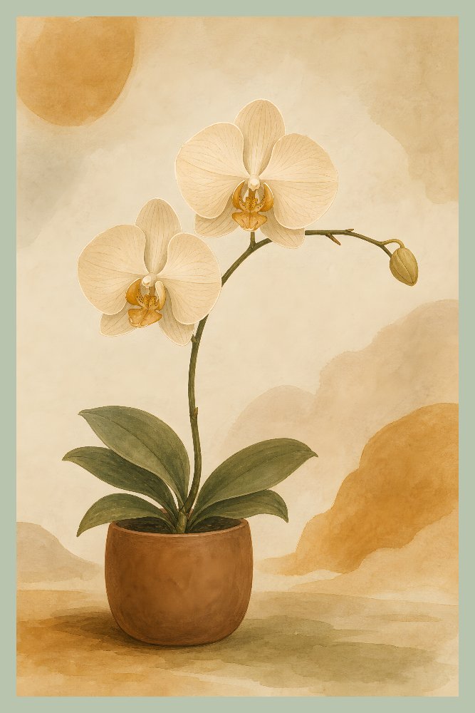 Orchid Stem Elegy by Fab Posters