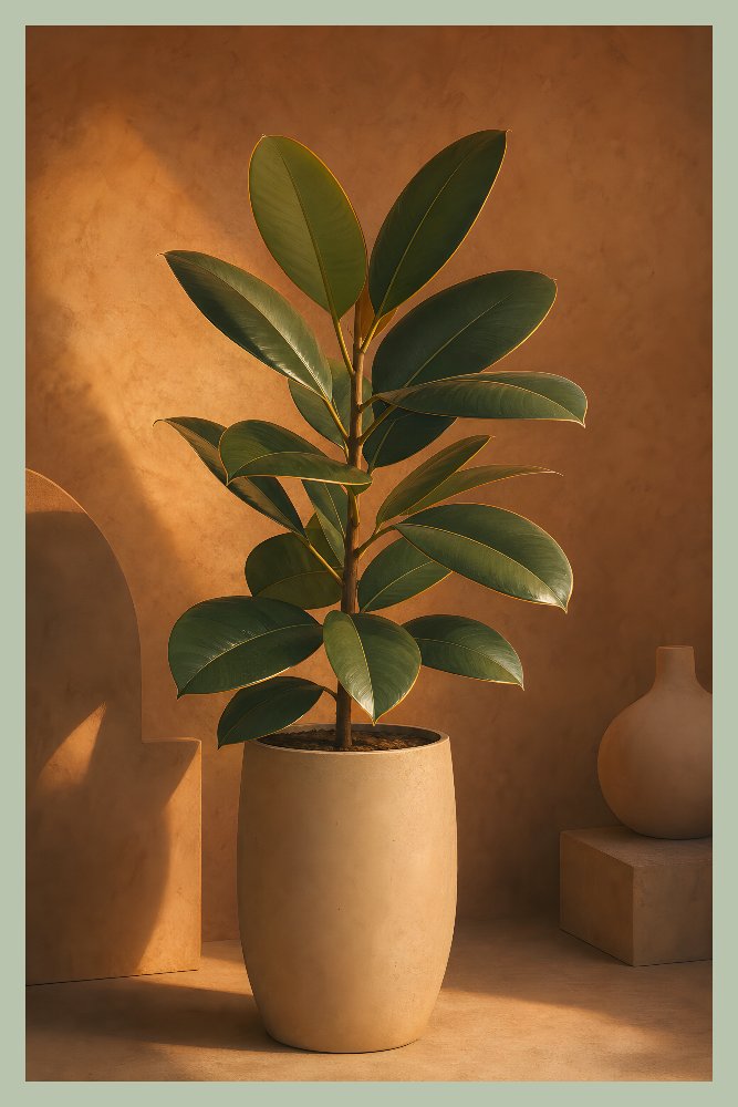 Rubber Plant Elegance by Fab Posters