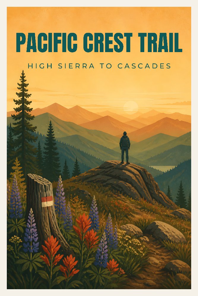 Pacific Crest Trail — Ridge Sunrise View by Fab Posters