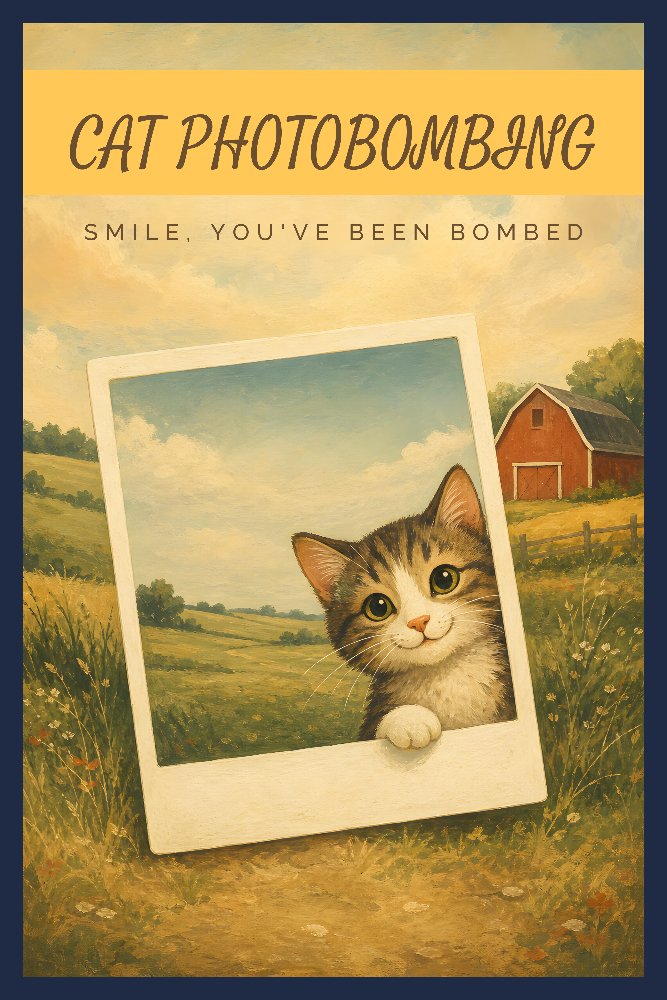 Cat Photobombing — Surprise Smile by Fab Posters