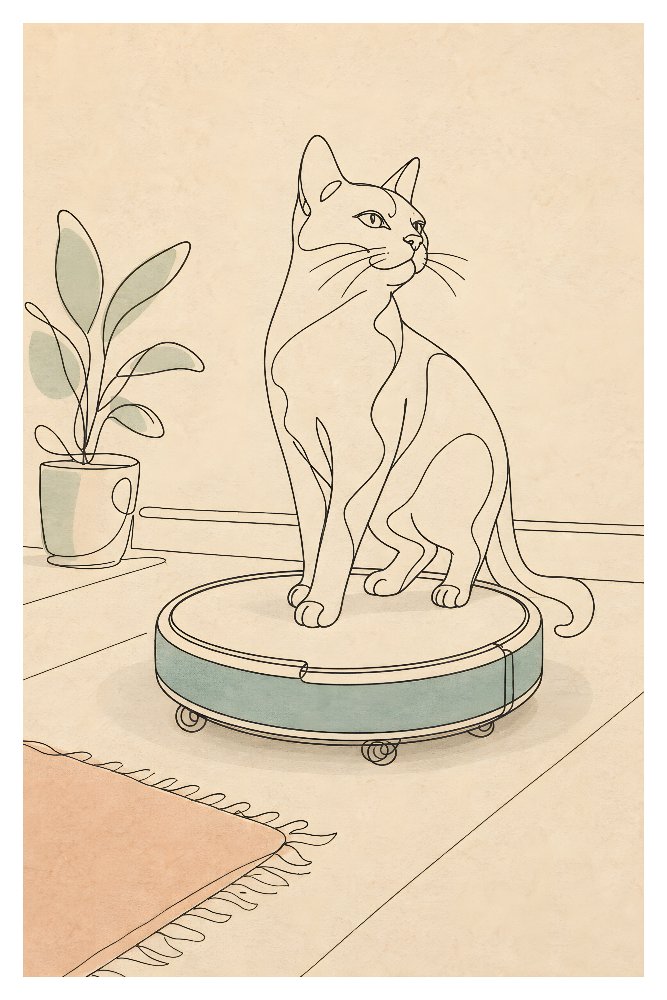 Cat Riding a Roomba — Roomba Rider by Fab Posters