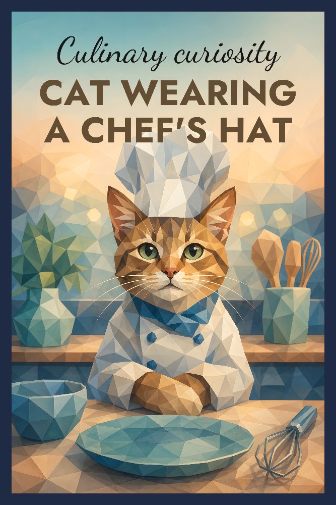 Cat Wearing a Chef's Hat — Sous-Cat by Fab Posters
