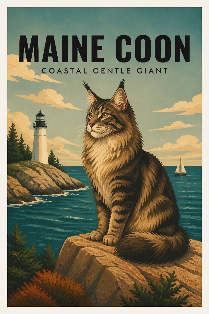 Maine Coon — Coastal Gentle Giant by Fab Posters