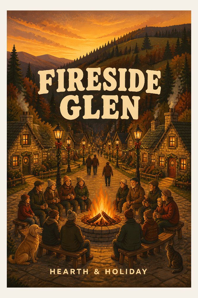 Fireside Glen Hearth by Fab Posters