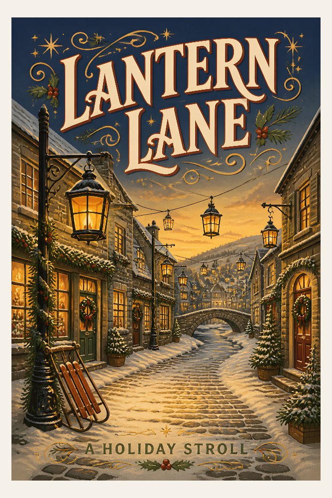 Lantern Lane by Fab Posters