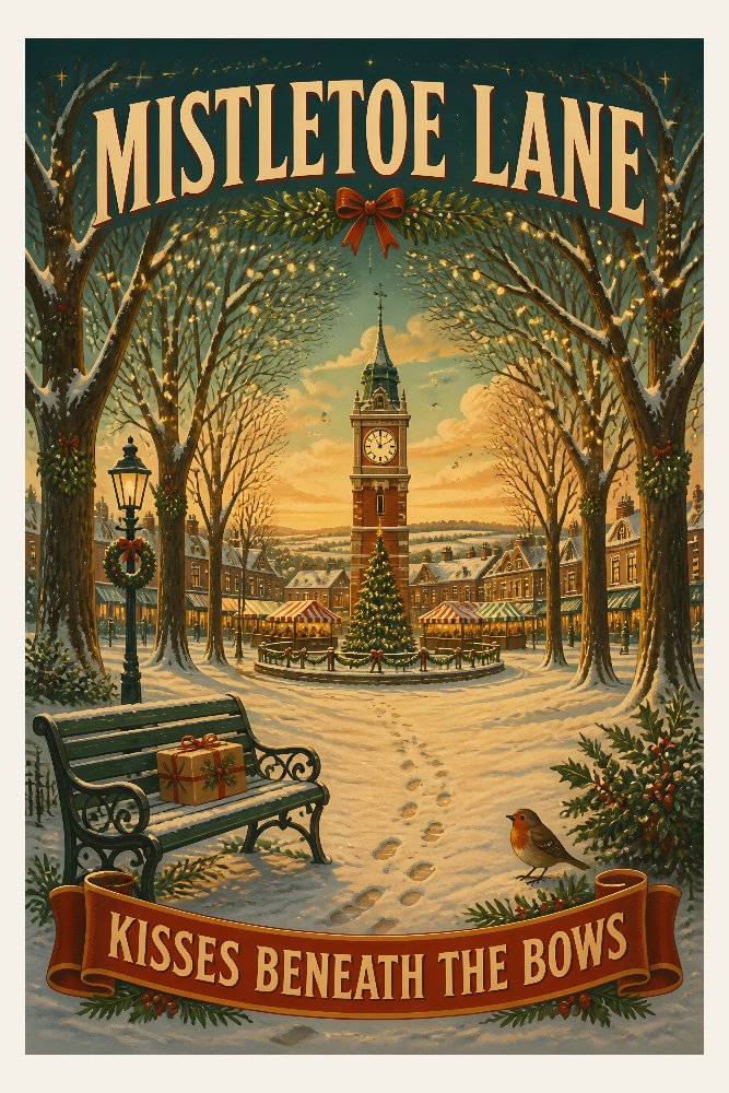 Mistletoe Lane by Fab Posters