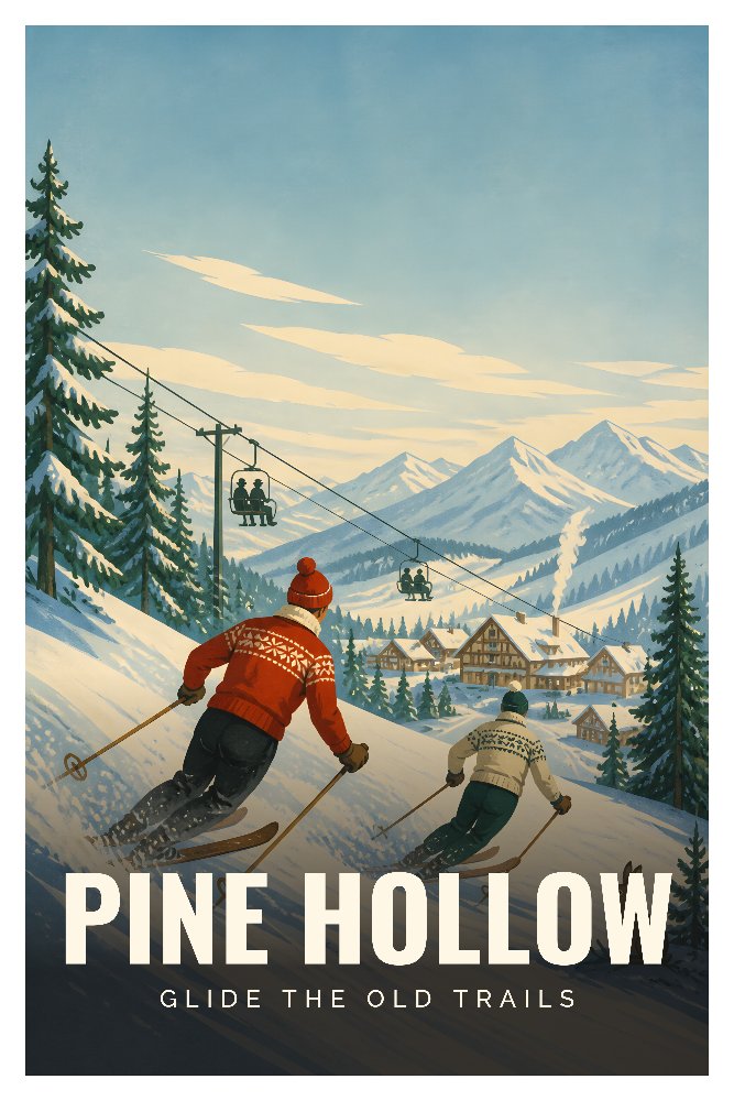 Pine Hollow Ski by Fab Posters