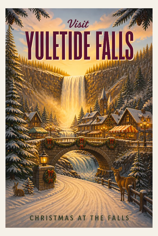 Yuletide Falls — Falls of Yuletide by Fab Posters