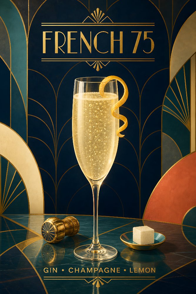 French 75 — Champagne Line by Fab Posters