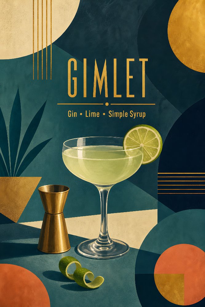 Gimlet — Lime Geometry by Fab Posters