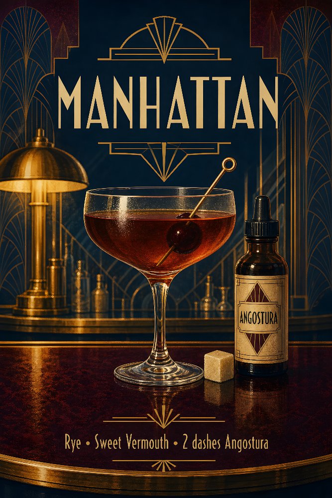 Golden Manhattan by Fab Posters