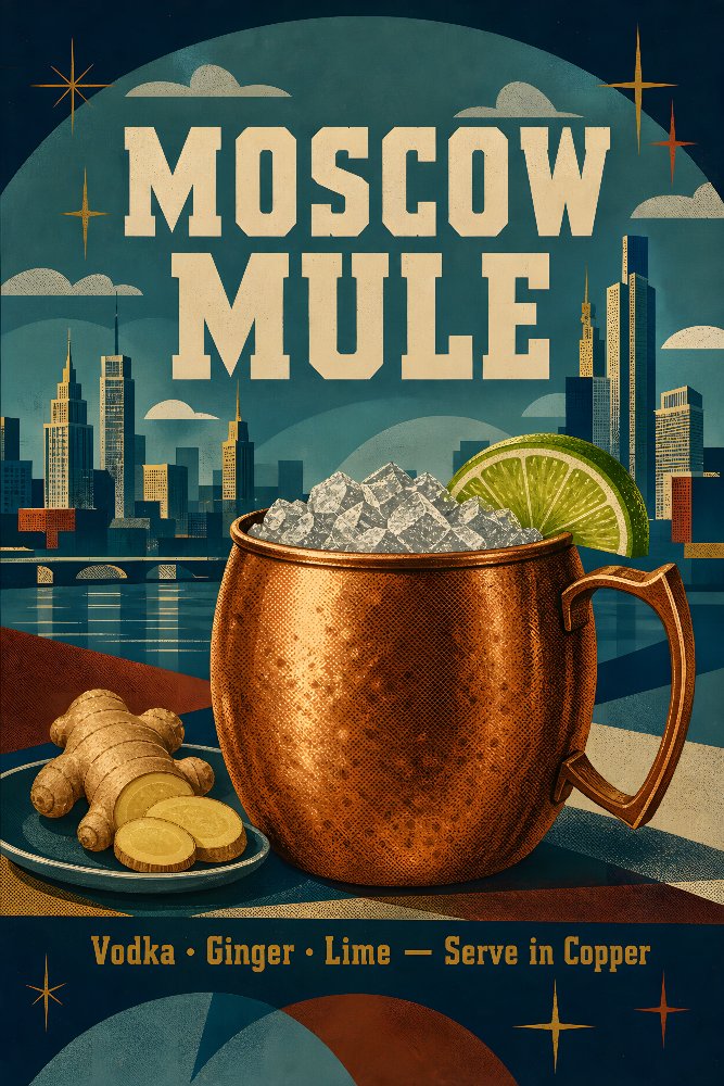 Moscow Mule — Copper Mule by Fab Posters