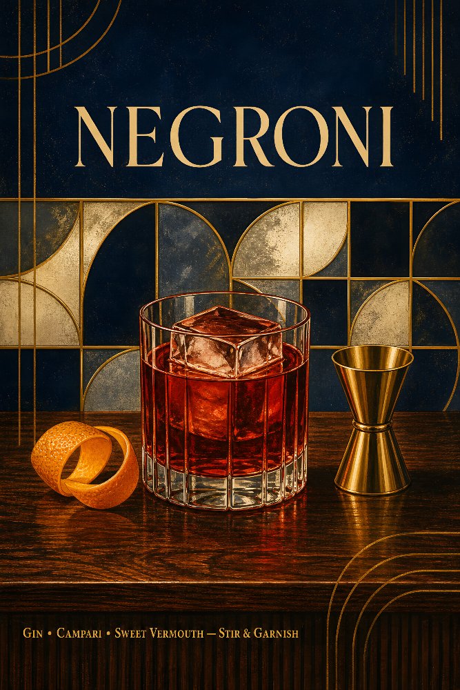 Evening Negroni by Fab Posters
