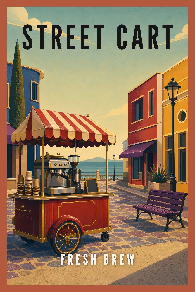 Coffeehouse Moments — Corner Cup by Fab Posters