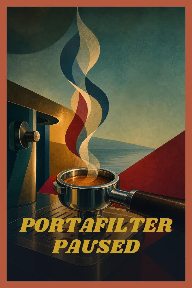 Coffeehouse Moments — Portafilter Paused by Fab Posters