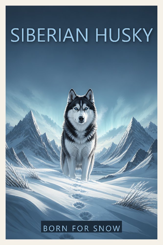 Siberian Husky — Northern Howl by Fab Posters