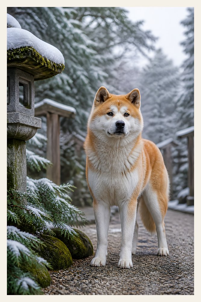 Noble Akita Portrait by Fab Posters
