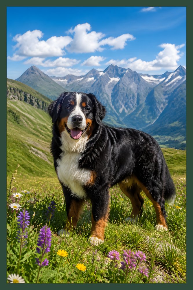 Bernese Mountain Dog — Alpine Bernese by Fab Posters