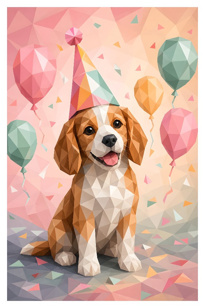 Birthday Dog — Facet Party by Fab Posters