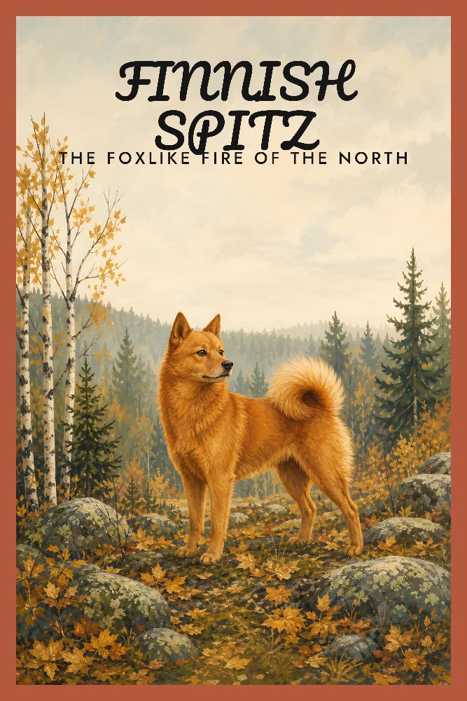 Finnish Spitz — Autumn Caller by Fab Posters