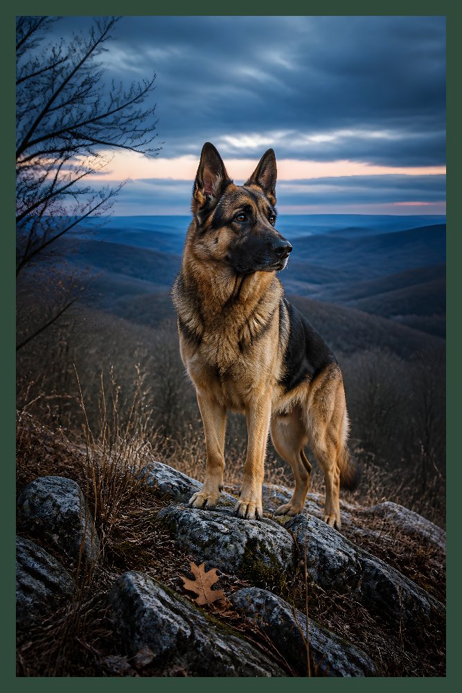 Watchful German Shepherd by Fab Posters