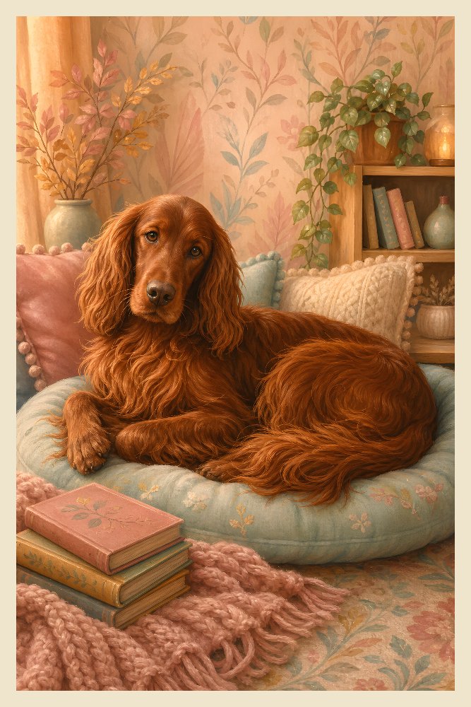 Irish Setter — Amber Afternoon by Fab Posters