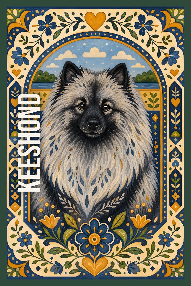 Keeshond — Cloud Puffs by Fab Posters