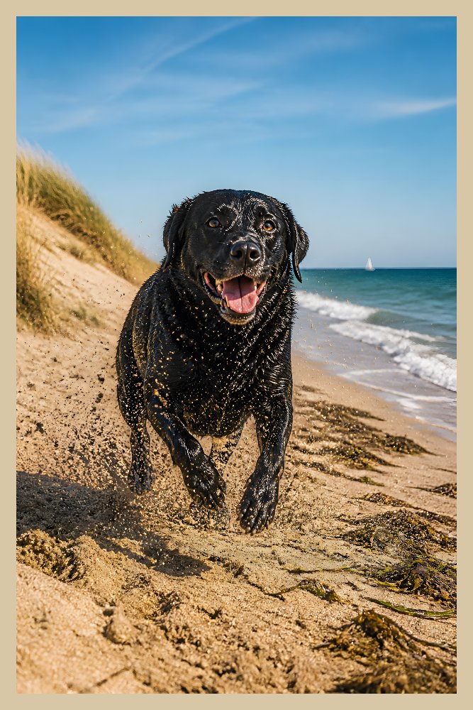 Labrador Retriever — Beach Day Lab by Fab Posters