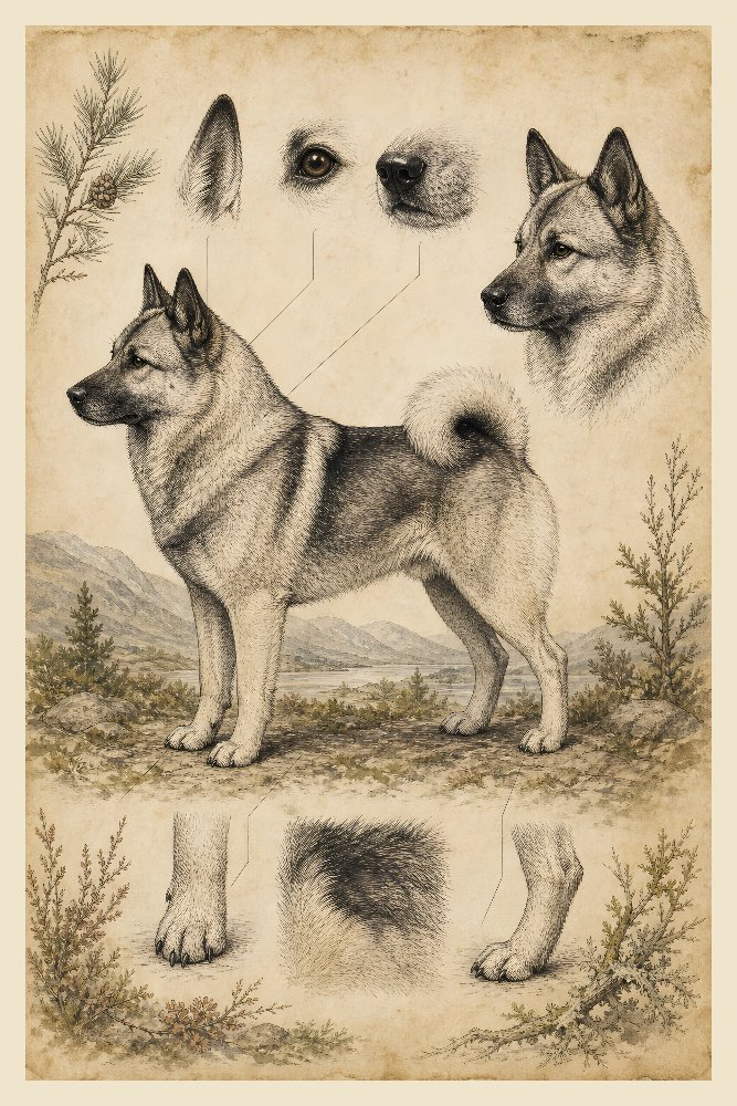 Norwegian Elkhound — Elkhound Plate by Fab Posters