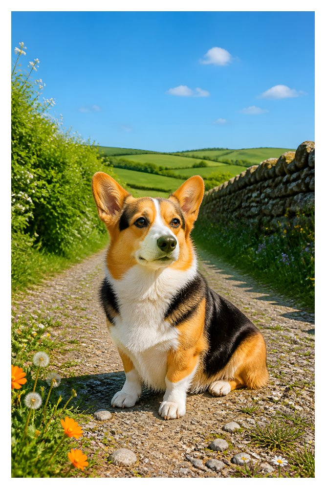 Pembroke Welsh Corgi — Country Sunbeam by Fab Posters